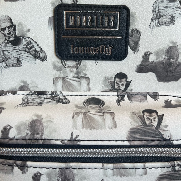 Loungefly Universal Monsters Icons Mini Backpack Frankenstein/Bride, Dracula NWT - Picture 3 of 9